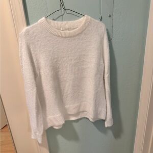 H&M Cozy White Crew Neck Sweater